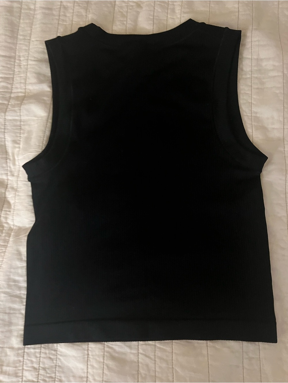 Athleta Black Ribbed Sleeveless Tank